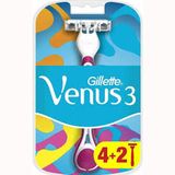 Gillette Venus 3 Simply Kullan At 4+2'li Renkli Kadın Tıraş Bıçağı