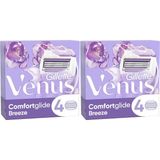 Gillette Venus Breeze Kadın Tıraş Bıçağı Yedek 8'li (4x2) Konforlu Tıraş İçin Ergonomik Tasarım
