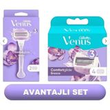 Gillette Venüs Breeze Kadın Tıraş Makinesi + 2 Adet Yedek Başlık + Venus Breeze 4'lü Yedek Kadın Tıraş Bıçağı