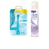 Gillette Venus Classic Tıraş Makinesi + 5 Yedek Başlık + Satin Care Tıraş Jeli 200 ml -AVANTAJ PAKETİ
