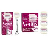 Gillette Venus Comfort Glide Sugarberry Tıraş Makinesi + Başlık 4'lü