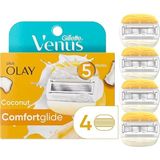 Gillette Venus Comfortglide Coconut Scent Plus Olay Kadın Tıraş Bıçağı Yedekleri 4 Adet Hassas Cilt Dostu