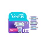 Gillette Venus Extra Smooth Kadın Bıçakları, 3 Yedek Kartuş