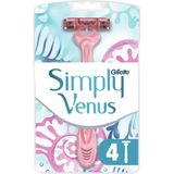 Gillette Venus Gillette Simply Venüs 3 Kullan At Tıraş Bıçağı 4'lü Kadınlar İçin Ergonomik Tasarım