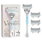 Gillette Venus Satin Care kadın tıraş makinesi, bölge için, 4 yedek bıçak