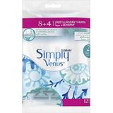 Gillette Venus Simply Tıraş Bıçağı 8+4 Hassas Cilt Dostu Ergonomik Tasarım ile Kadın Kullanıcılar İçin