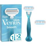Gillette Venus Smooth Kadın Tıraş Makinesi + Yedek Başlık Ergonomik Tasarım ile Hassas Cilt İçin - Venüs Tıraş Makinesi Yedekli