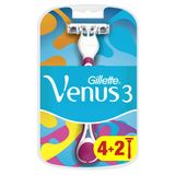 Gillette Venus tek kullanımlık kadın tıraş makinesi, 6 tıraş makinesi, 3 kat bıçak ağzı ile