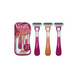 Gillette Venus Venus Smooth Miami Kadın Tıraş Bıçakları, 3'Lü Kadın Kullan At Tıraş Bıçakları