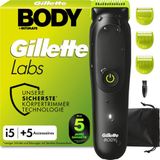 GilletteLabs i5 Body + SkinFirst Teknolojisine Sahip Erkekler İçin Intimate Giyotin - Erkekler için Intimate Razor for Men Body & Intimate Area, Suya Dayanıklı - Siyah/Yeşil
