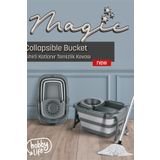 GİLLİ STORE Silikon Katlanır Akordiyon Vileda Paspas Mop Temizlik Seti Vileda Seti 20lt