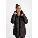 Gils Butik Siyah Oversize Şişme Mont - Standart