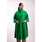 Gils Butik Yeşil Oversize Keçe Kaban - Standart