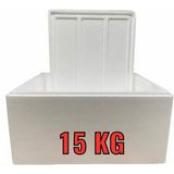 Gimat Ambalaj Strafor Köpük Kutu 15 Lt (Içten: 45,5X35,4X21 Cm) 15LT - Beyaz