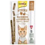 GimCat 20 gr Sticks Hindi Etli Tavşan Etli Tahılsız Ödül Çubukları