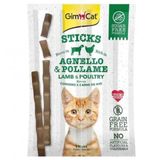 GimCat 4'lü 20 gr Sticks Kuzu Etli Tavuklu Tahılsız Ödül Çubukları