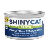 GimCat 70 gr Shinycat Broth Beyaz Balıklı Ton Balığı Kedi Maması