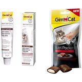 Gimcat Anti-Hairball Malt 20 gr Paste Kedi Macunu + Nutri Pockets Biftekli Kedi Ödülü (1 Adet 60 Gr) ARDA030