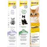 Gimcat Anti-Stress Paste 50 gr + Gimcat Gastro 50 gr Paste Sindirim + Gimcat Multi-Vitamin Duo Paste Peynirli 50 gr ARDA021