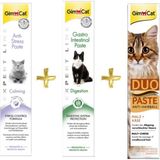 Gimcat Anti-Stress Paste 50GR + Gastro Intestinal Paste + Duo Paste Peynirli Malt Kedi Macunu 50GR
