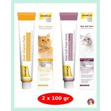 Gimcat Kedi Macunu Malt Soft Extra ve Multivitamin 2×100 gr Yetişkin Kediler İçin Tüy Yumağı Önleyici
