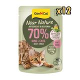 Gimcat Near Nature Sığır Etli Ördekli Kedi Yaş Maması 85 Gr X 12 Adet