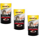 GimCat Nutri Pockets Anti-Hairball Biftek Malt 3x60 gr Kedi Ödülü