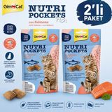 Gimcat Nutri Pockets Fish Somonlu Çıtır Kedi Ödül Maması 60 gr - 2li Paket