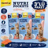 Gimcat Nutri Pockets Fish Ton Balıklı Çıtır Kedi Ödül Maması 60 gr - 3lü Paket