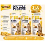 Gimcat Nutri Pockets Peynirli Çıtır Kedi Ödül Maması 60 gr - 3lü Paket