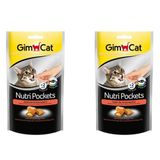 GimCat Nutri Pockets Somonlu Omega 3-6 Balıklı 2x60 gr Kedi Ödülü