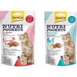 GimCat Nutripockets Biftek Malt 60 gr Kedi Ödülü + Nutripockets Dental 60 gr Kedi Ödülü