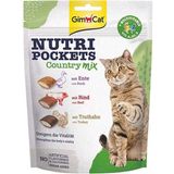 Gimcat Nutripockets Country Mix 150 gr Multivitamin Kedi Ödülü Ördek Sığır Eti Hindi Lezzeti