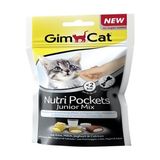 Gimcat Nutripockets Kedi Ödül Maması 60 gr Yavru Kediler İçin Peynirli ve Taurinli Lezzet