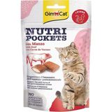 Gimcat Nutrıpockets Manzo Biftekli Malt Kedi Ödülü 60GR 2'li Paket