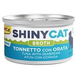 GimCat Shinycat Broth Çipuralı Ton Balığı 70 gr Kedi Konservesi
