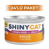 GimCat Shinycat Jöle İçinde Tavuklu Kısırlaştırılmış 70 gr 24 Adet Kedi Konservesi
