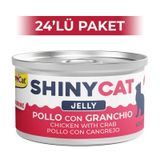 GimCat Shinycat Jöle İçinde Tavuklu ve Yengeçli 70 gr 24 Adet Kedi Konservesi