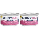 GimCat Shinycat Konserve Kedi Maması - Tavuklu Karidesli 70 gr 2li paket