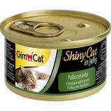 GimCat Shinycat Tavuklu Kedi Otlu Konserve 24x70 gr Kedi Maması