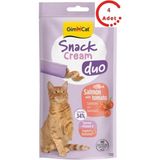 Gimcat Snack Cream Duo Somonlu - Domatesli Kedi Ödülü 6X15gr X 4 Adet