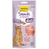 Gimcat Snack Cream Duo Somonlu Ve Domatesli Krema Kedi Ödülü 6 x 15 g (4 paket)