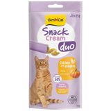 GimCat Snack Cream Duo Tavuk Etli ve Balkabaklı 6x15 gr Ek Besin Kedi Ödülü