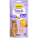 Gimcat Snack Cream Duo Tavuklu & Balkabaklı Kedi Ödülü 6X15GR Lezzetli ve Besleyici