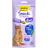 GimCat Snack Cream Duo Tuna & Grass Kedi Ödülü 6x15gr