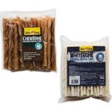Gimdog 2x300 gr 10 cm 50 Adet Mordimi-Naturel Burgu Çubuk Kemik