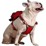 Gimme Five Kırmızı Çantalı Göğüs Tasması,Köpek Sırt Çantası – Göğüs Tasması İşlevli, Geri Dönüştürülmüş Malzeme, Ayarlanabilir, Çok Cepli, 5 Renk Seçenekli, Small Recycled