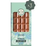 Ginger İstanbul Stevia %80 Bitter Tablet Çikolata Seti 3 Adet x 80 gr