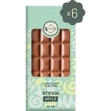 Ginger İstanbul Stevia Sütlü Tablet Çikolata Seti 6 Adet x 80 gr