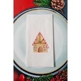 Gingerbread House Desenli Yılbaşı - Yeni Yıl Sunum Peçetesi